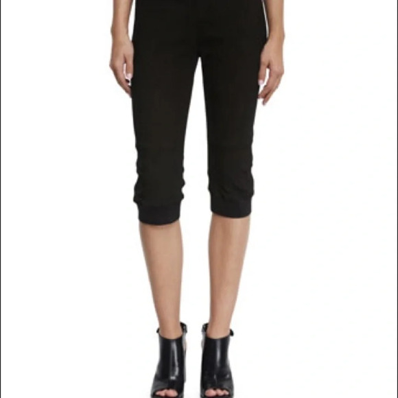 ATM Cropped Suede Track Pants - Picture 2 of 8